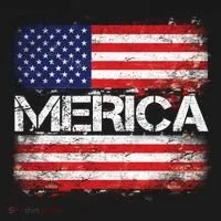 Merica Distressed Flag Button thumb 1