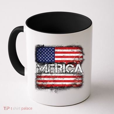 Merica Distressed Flag Coffee Mug