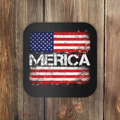 Merica Distressed Flag Coaster