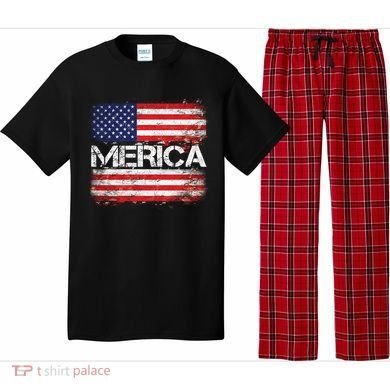Merica Distressed Flag Pajama Set