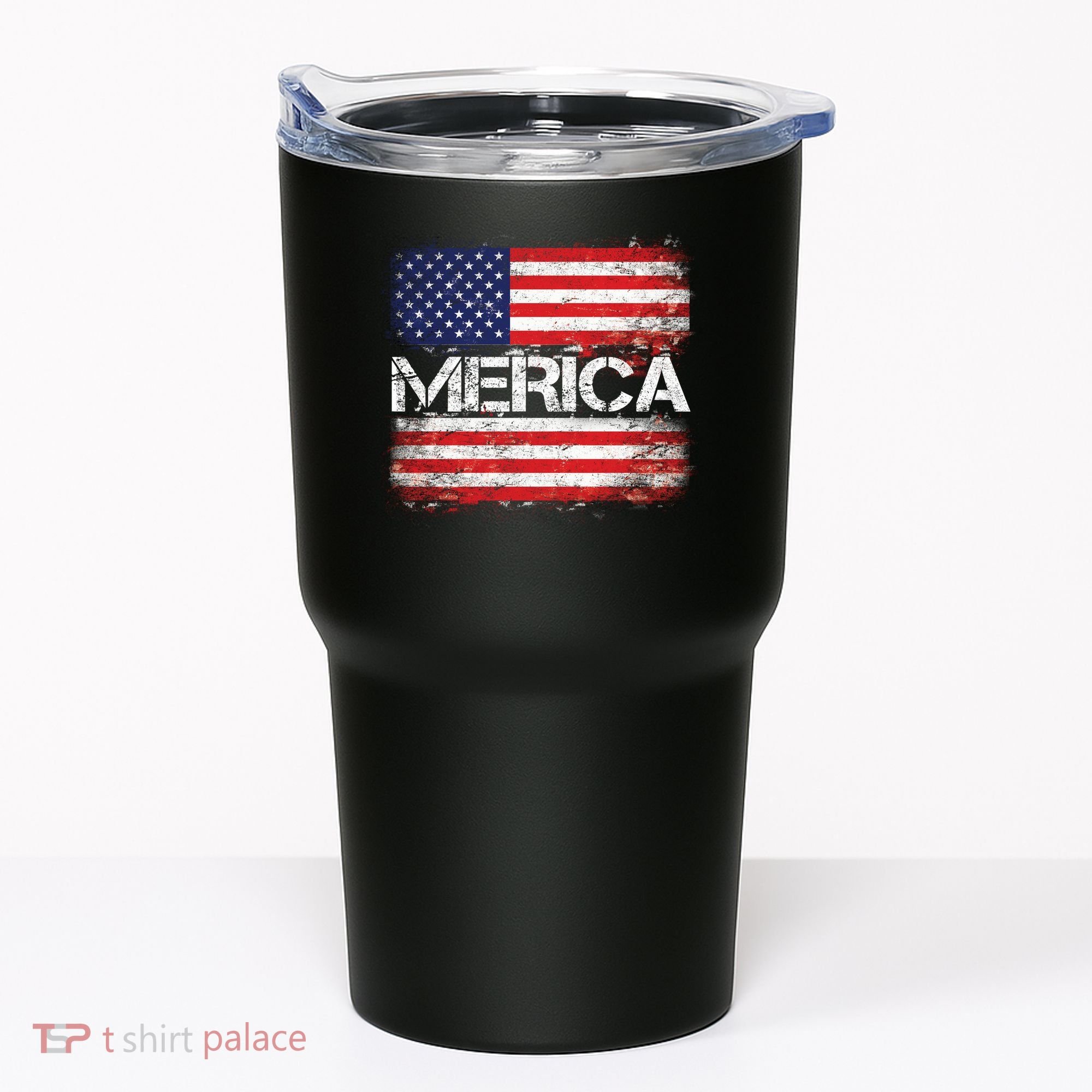 Merica Distressed Flag Tumbler