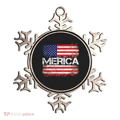 Merica Distressed Flag Ornament