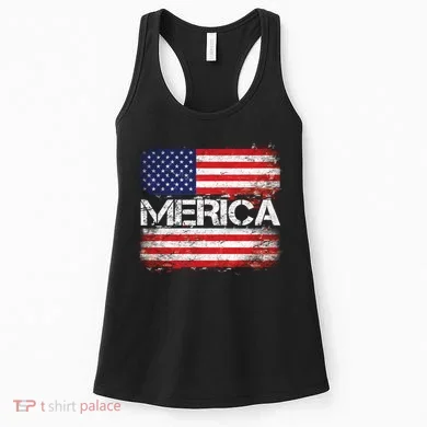 Merica Distressed Flag Women's Tank Top