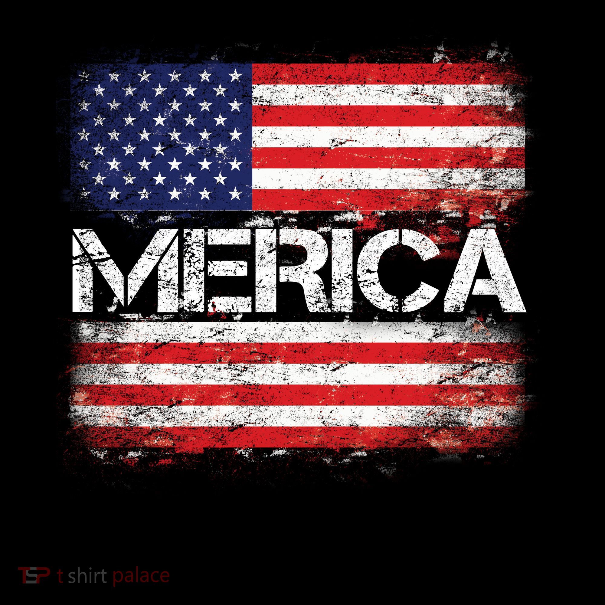 Merica Distressed Flag Baby Bodysuit