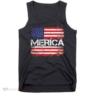 Merica Distressed Flag Tank Top