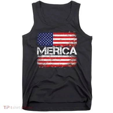 Merica Distressed Flag Tank Top