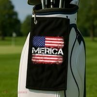 Merica Distressed Flag Golf Towel thumb 2