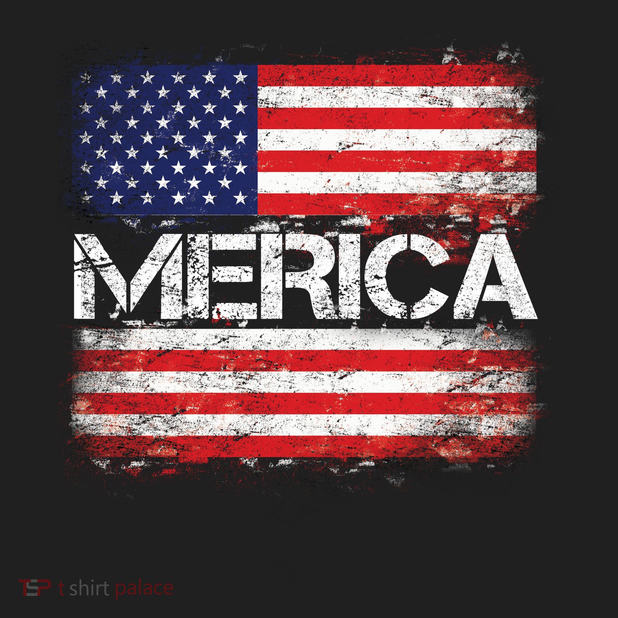 Merica Distressed Flag Golf Towel