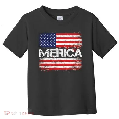 Merica Distressed Flag Toddler T-Shirt