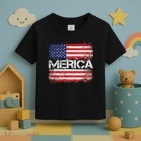Merica Distressed Flag Toddler T-Shirt thumb 3