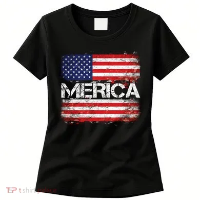 Merica Distressed Flag Women's T-Shirt