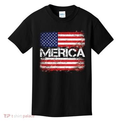 Merica Distressed Flag Kids T-Shirt