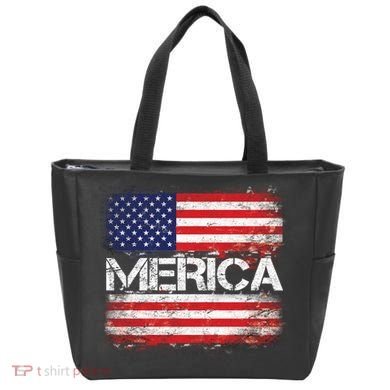 Merica Distressed Flag Tote Bag