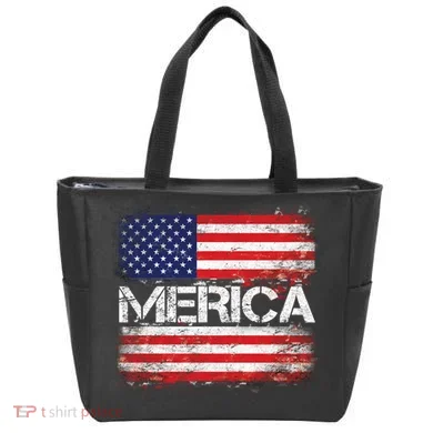 Merica Distressed Flag Tote Bag