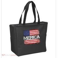 Merica Distressed Flag Tote Bag thumb 2