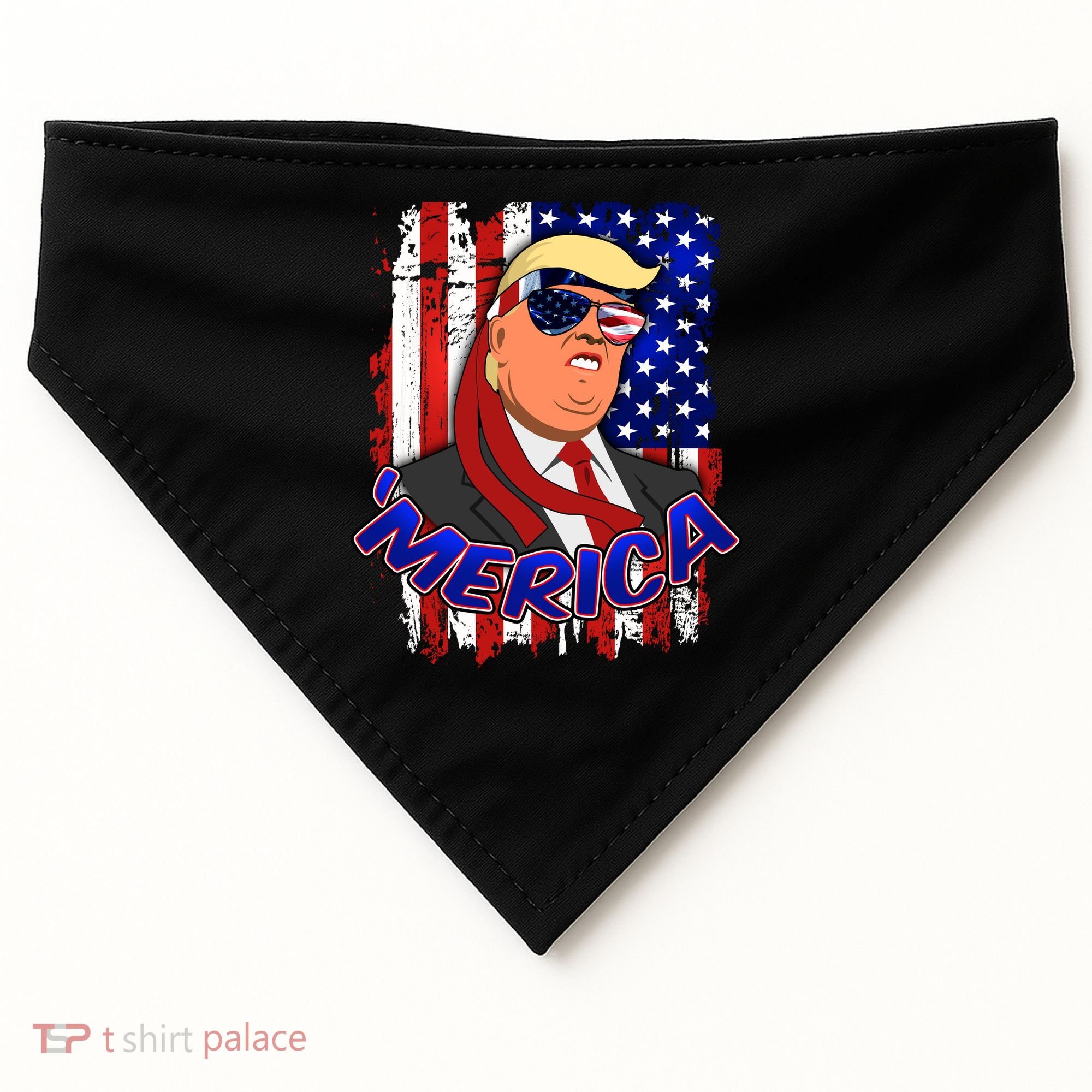 Merica Donald Trump USA-Made Doggie Bandana