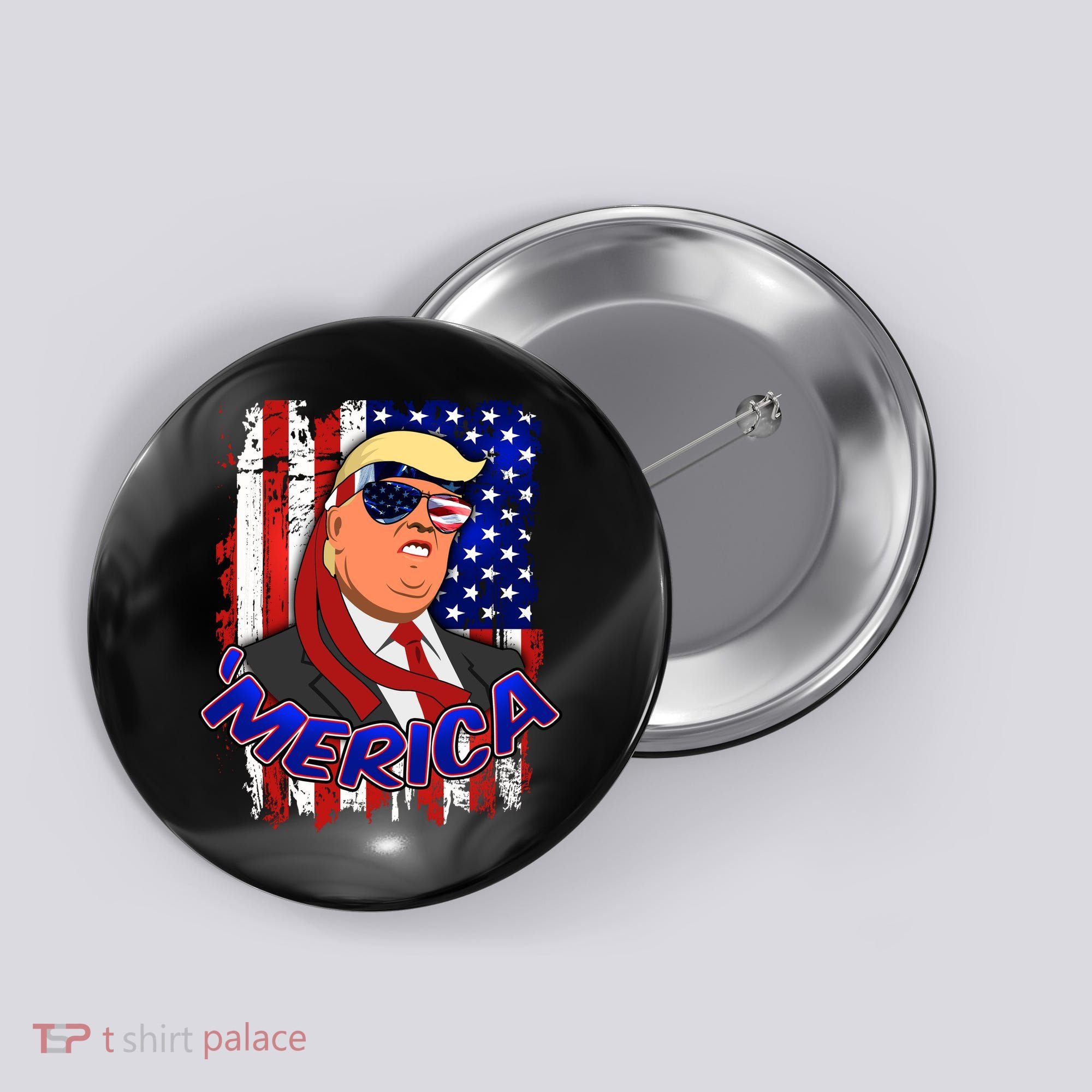 Merica Donald Trump Button