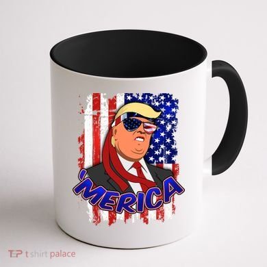 Merica Donald Trump Coffee Mug back
