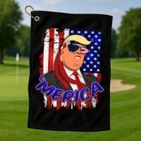 Merica Donald Trump Golf Towel thumb 1