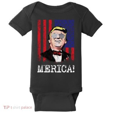 Merica Donald Trump USA Baby Bodysuit