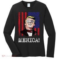 Merica Donald Trump USA Women's Long Sleeve Shirt thumb 0