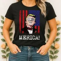 Merica Donald Trump USA Women's T-Shirt thumb 2