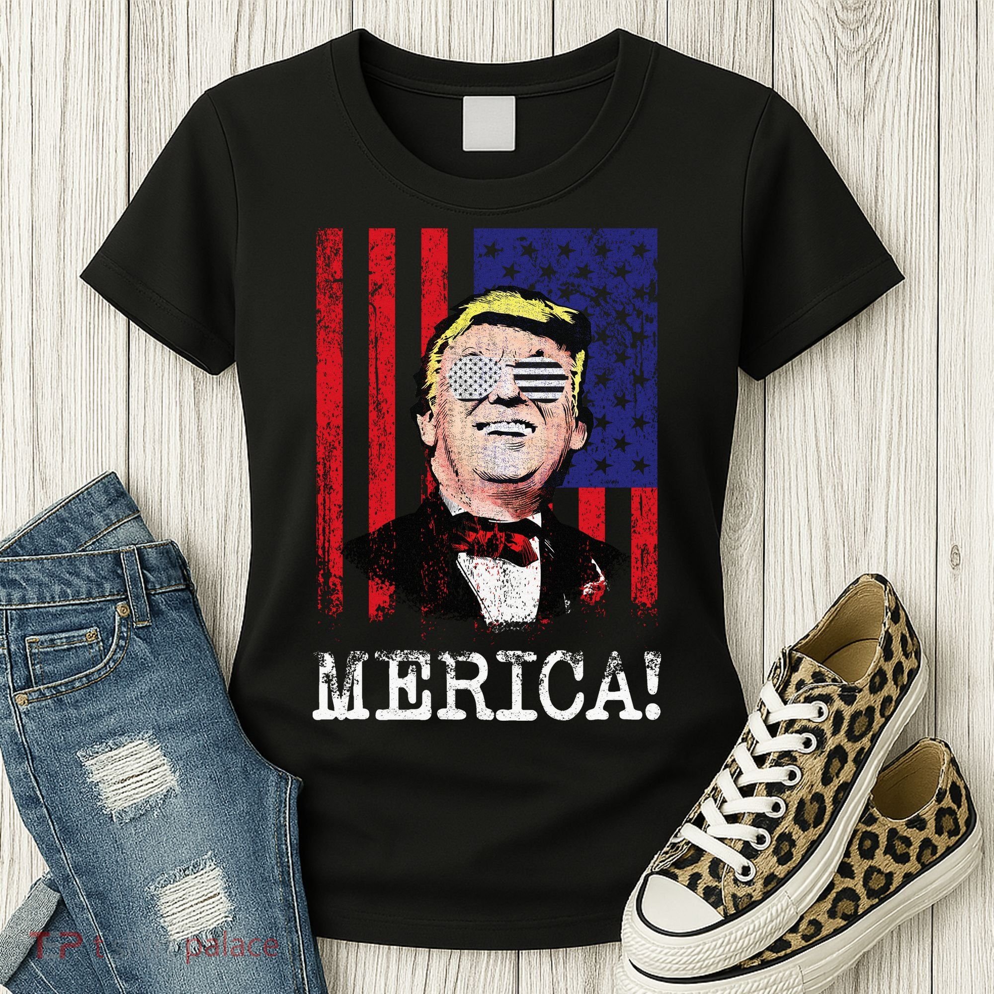 Merica Donald Trump USA Women's T-Shirt
