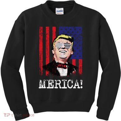 Merica Donald Trump USA Kids Sweatshirt