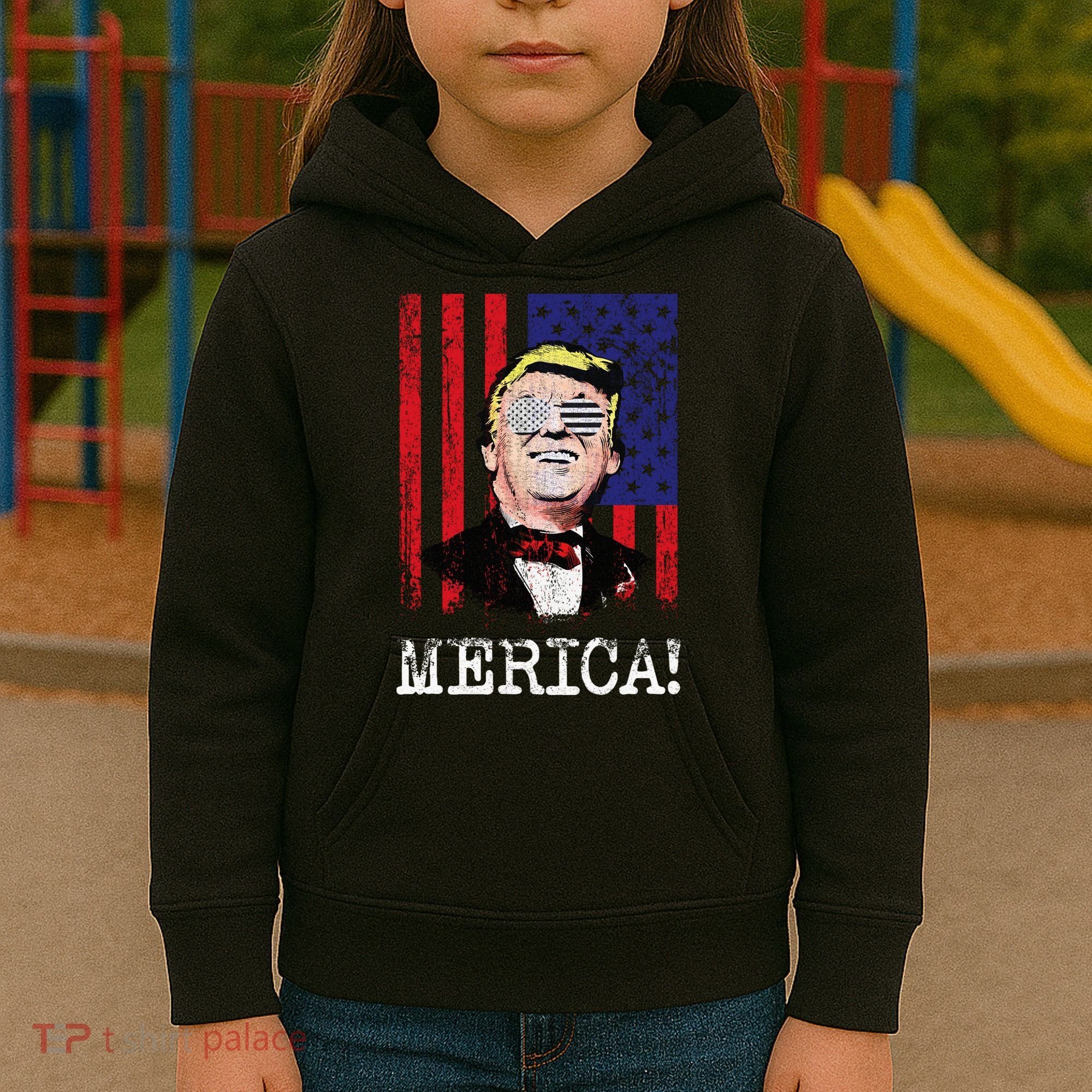 Merica Donald Trump USA Kids Hoodie