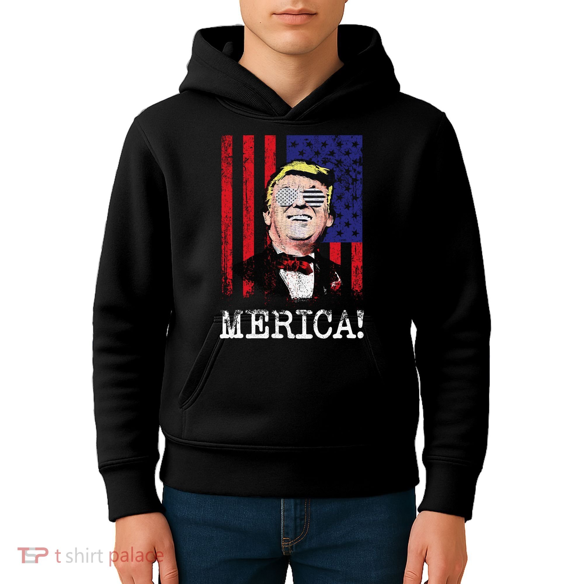 Merica Donald Trump USA Kids Hoodie