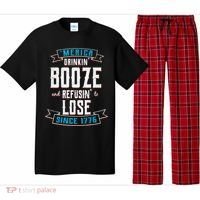 Merica Drinkin' Booze And Refusin' To Lose Pajama Set thumb 0