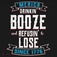 Merica Drinkin' Booze And Refusin' To Lose Women's Hoodie thumb 2