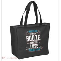 Merica Drinkin' Booze And Refusin' To Lose Tote Bag thumb 2
