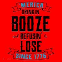 Merica Drinkin' Booze And Refusin' To Lose Santa Hat thumb 1