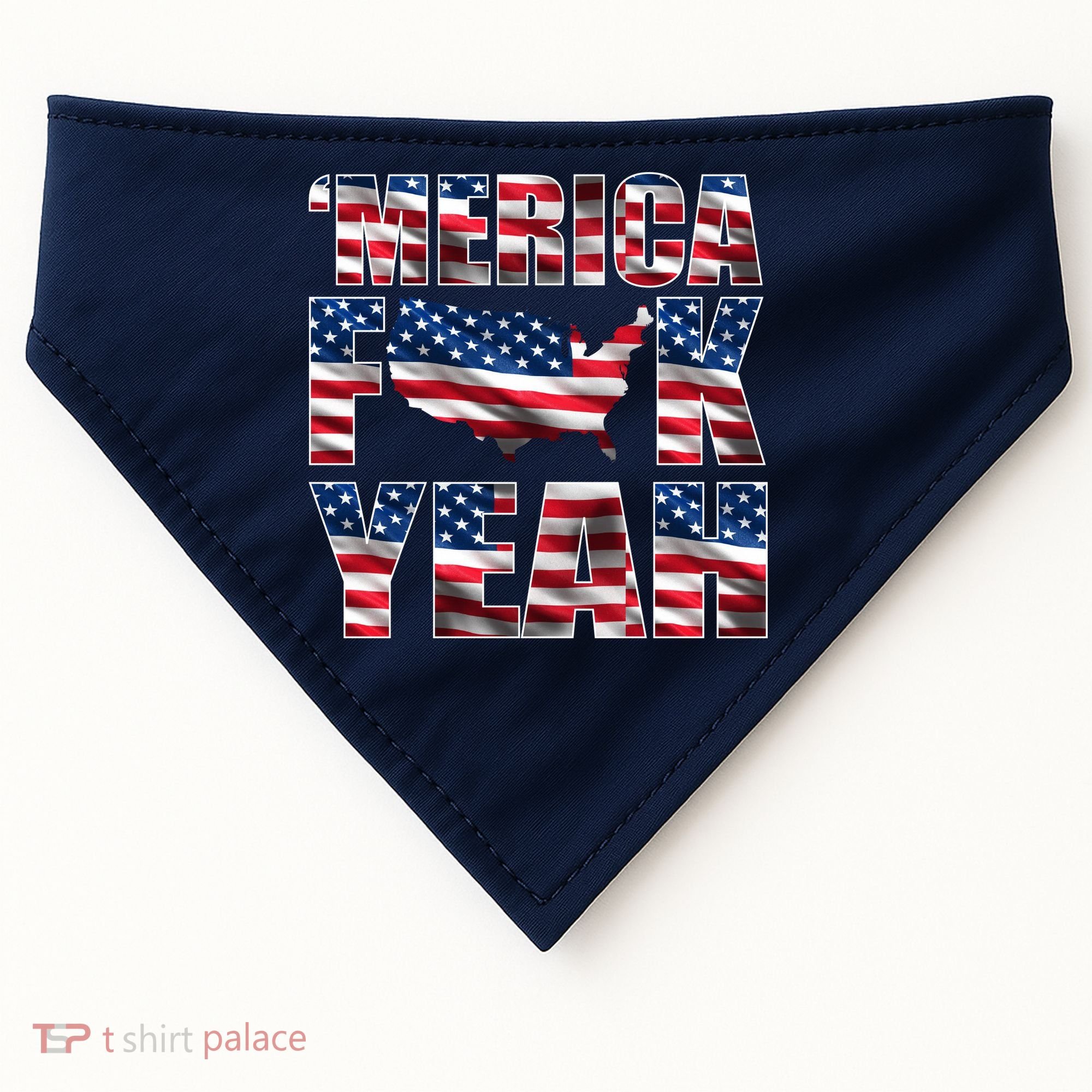 Merica Fck Yeah USA-Made Doggie Bandana