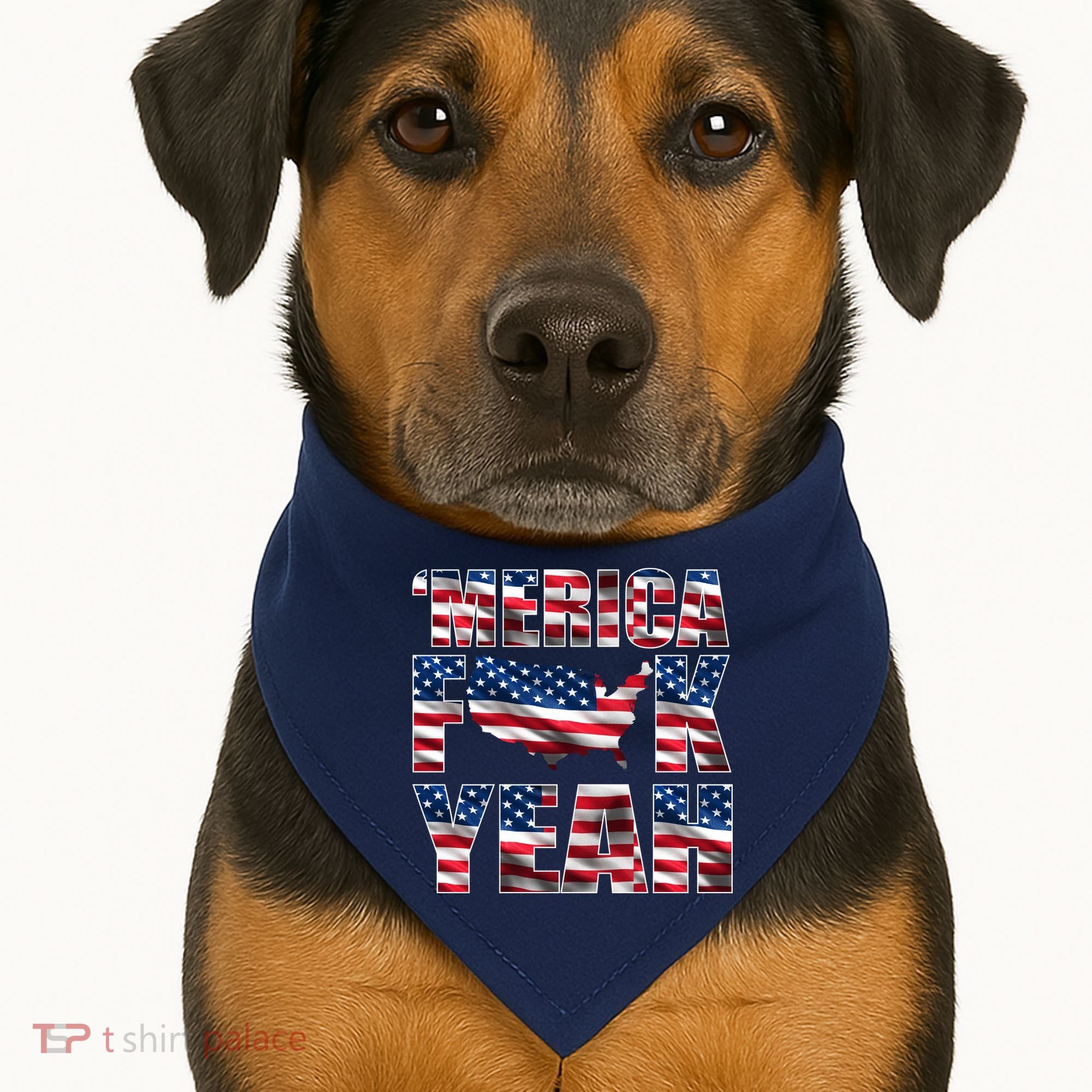 Merica Fck Yeah USA-Made Doggie Bandana