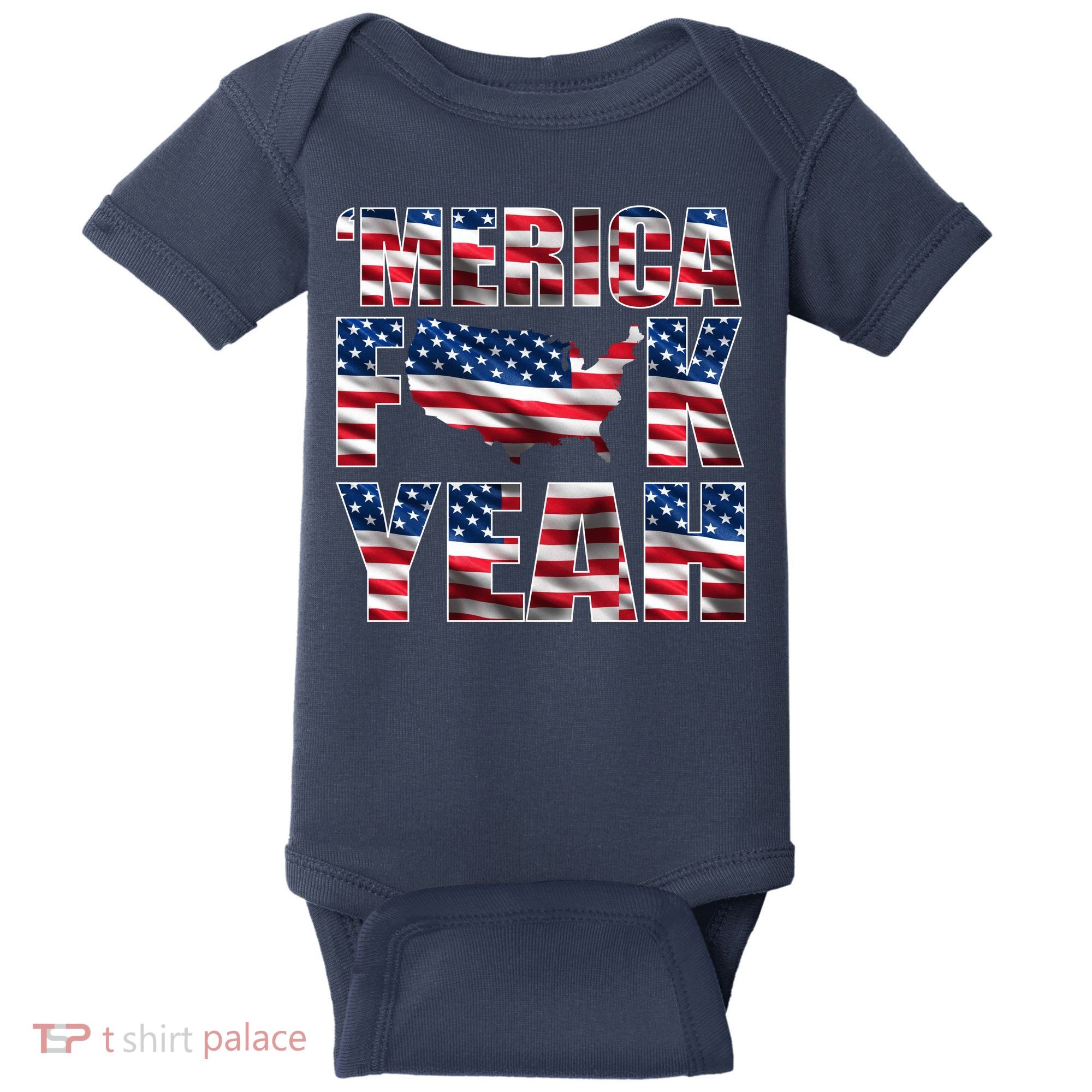 Merica Fck Yeah Baby Bodysuit