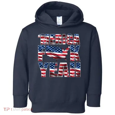 Merica Fck Yeah Toddler Hoodie