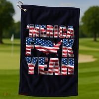 Merica Fck Yeah Golf Towel thumb 1