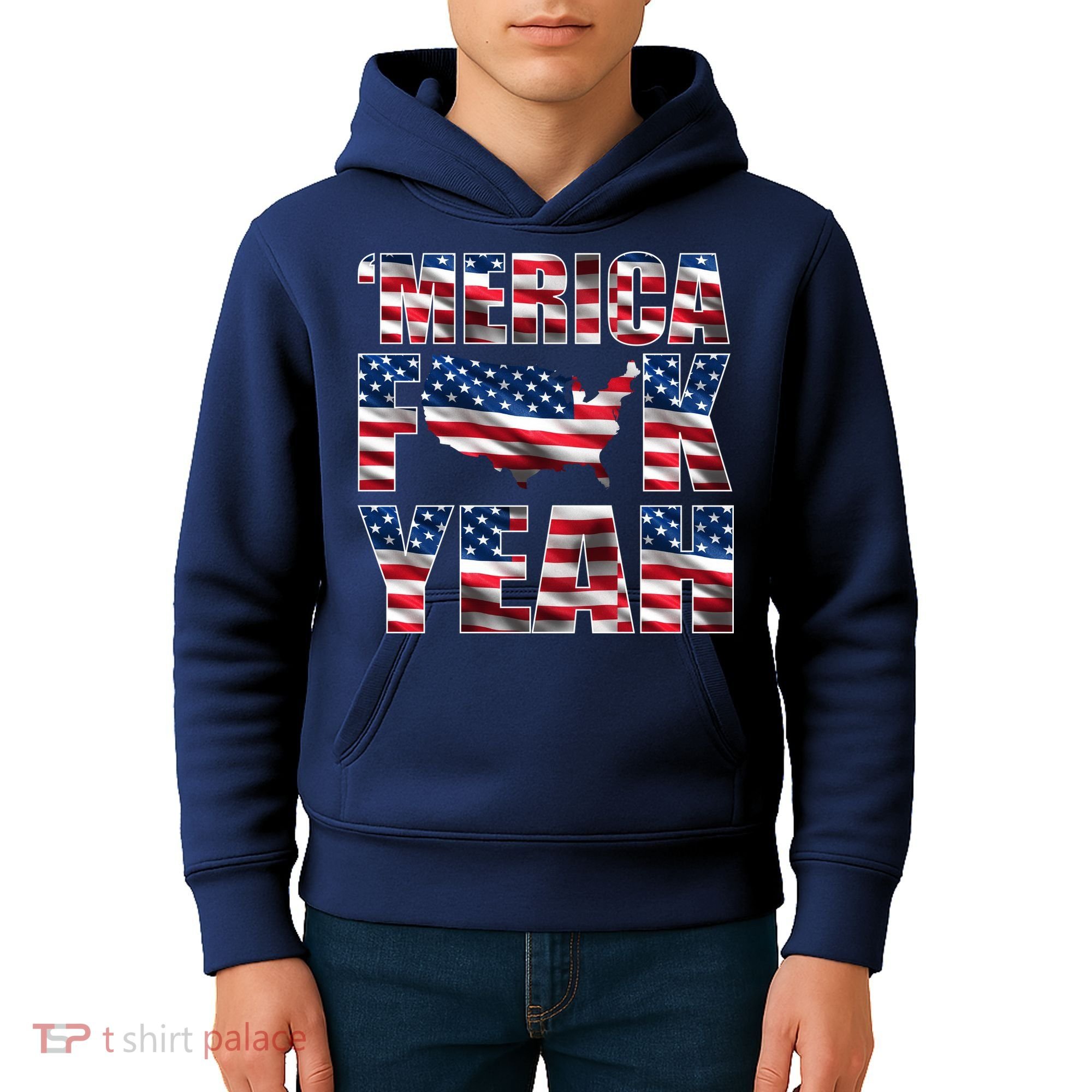 Merica Fck Yeah Kids Hoodie