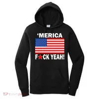 Merica F*ck Yeah! USA Women's Hoodie thumb 0