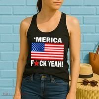 Merica F*ck Yeah! USA Women's Tank Top thumb 2