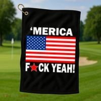Merica F*ck Yeah! USA Golf Towel thumb 1