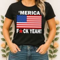 Merica F*ck Yeah! USA Women's T-Shirt thumb 2