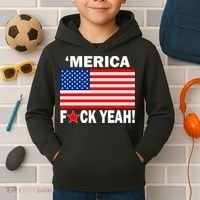 Merica F*ck Yeah! USA Kids Hoodie thumb 2