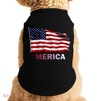 Merica Flag Wave Doggie Tank
