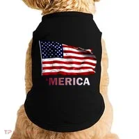 Merica Flag Wave Doggie Tank thumb 0