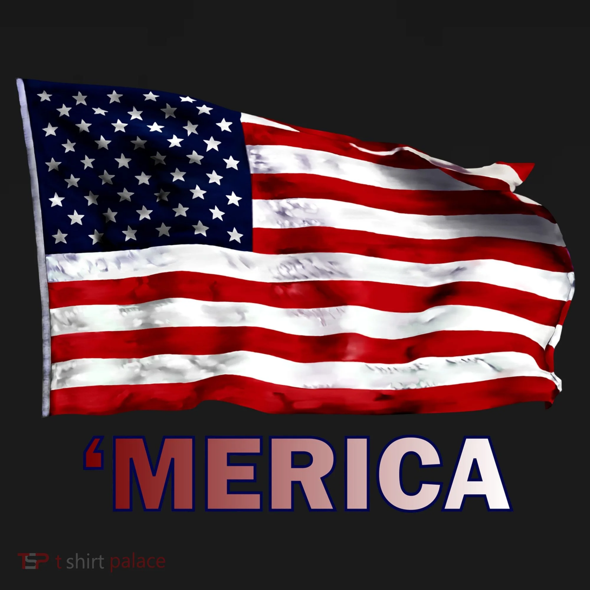 Merica Flag Wave Doggie Tank