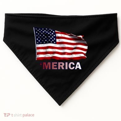 Merica Flag Wave USA-Made Doggie Bandana