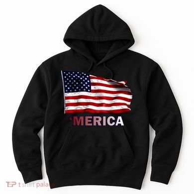 Merica Flag Wave Hoodie